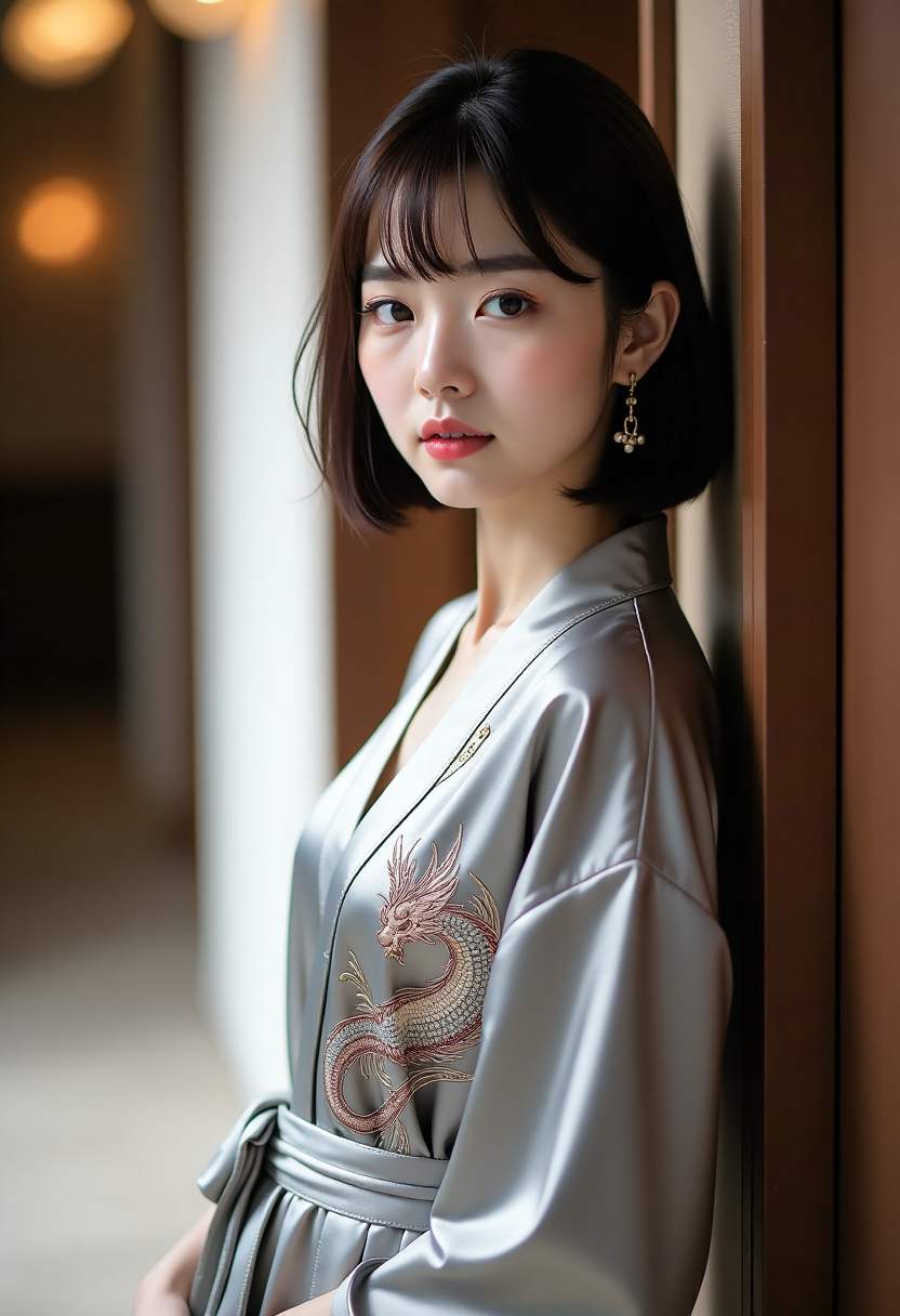 窗边人物与冷色室内光影